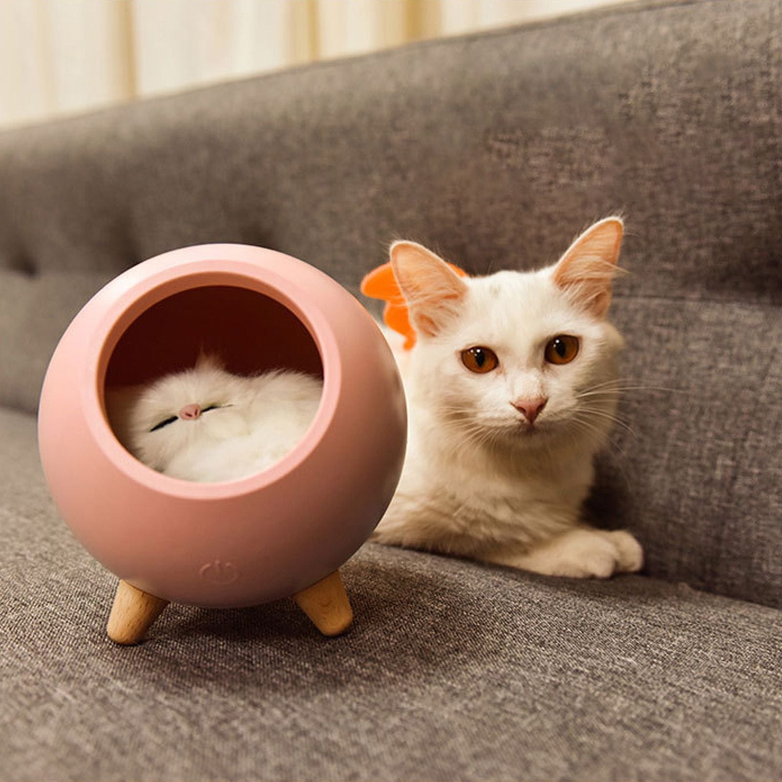 Cute Cat Touch Led Night Light with USB Cable Rechargeable Touch Dimming Cat House LED Night Light for Bedroom V1294-YM0523-3119210211411