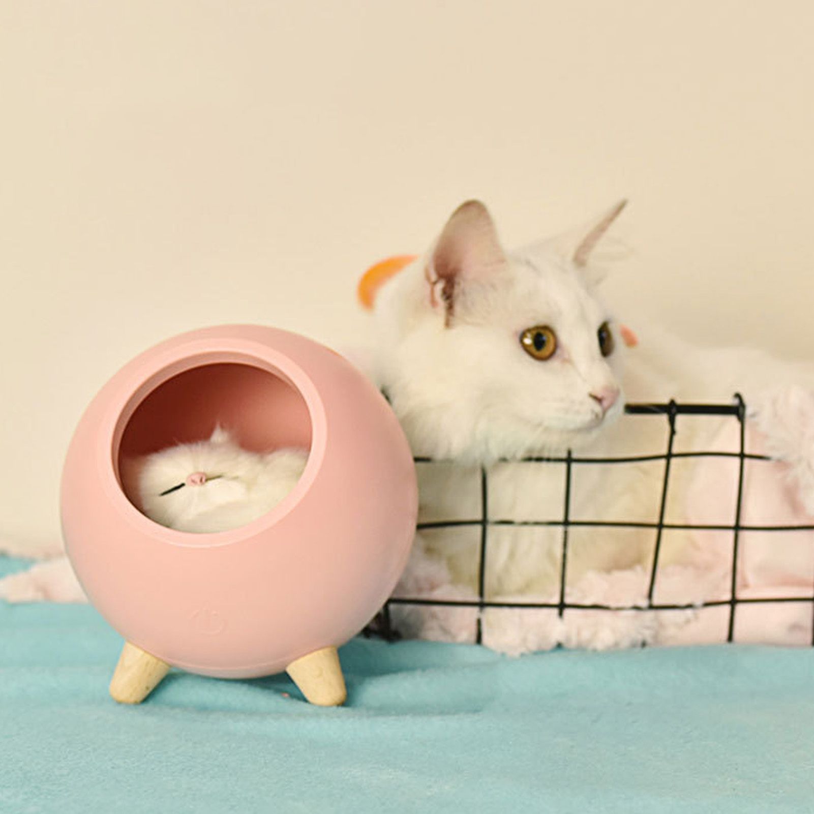 Cute Cat Touch Led Night Light with USB Cable Rechargeable Touch Dimming Cat House LED Night Light for Bedroom V1294-YM0523-3119210211411