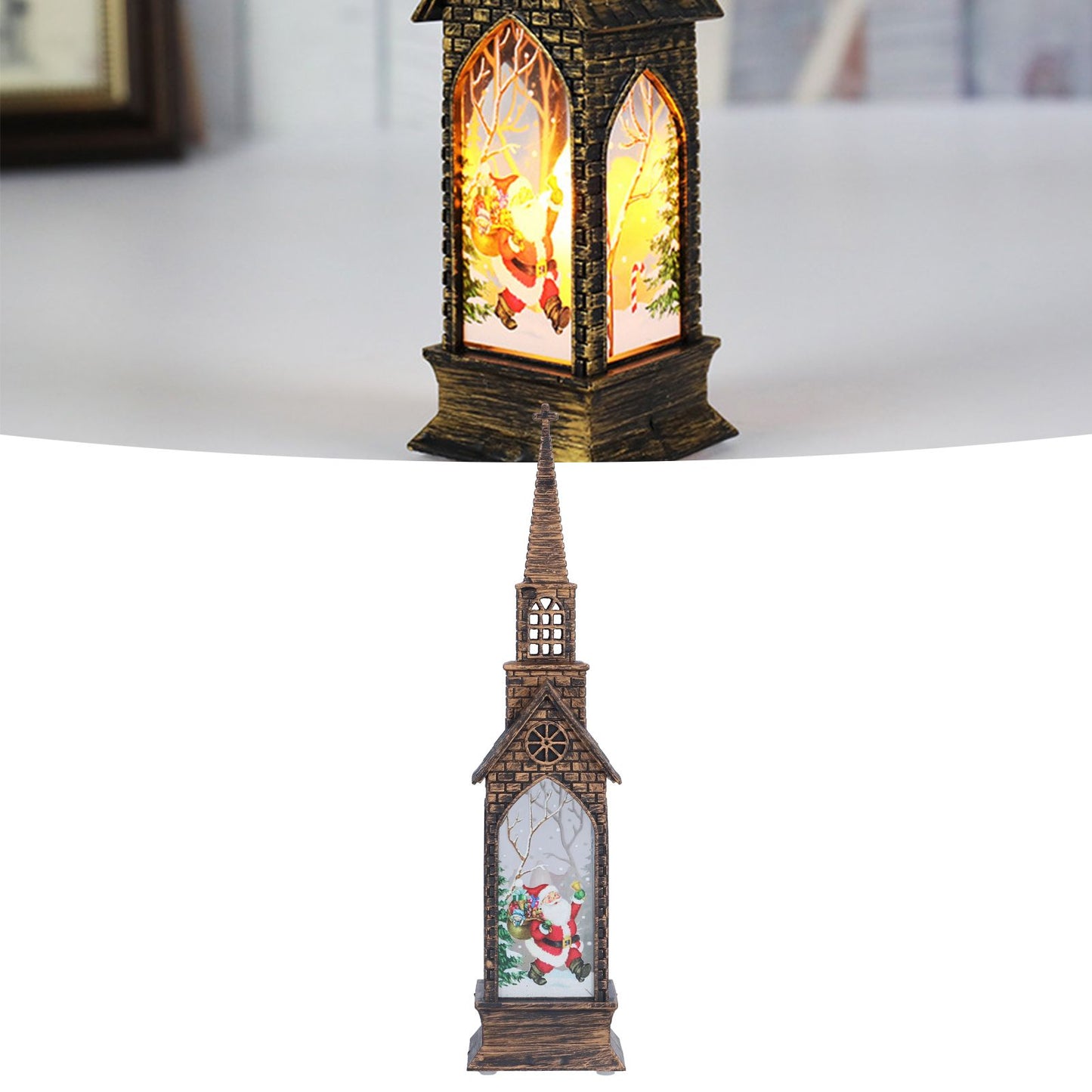 Christmas Lights Lantern Candlestick Christmas Desktop Decoration LED Small Night LightsElder V1294-YM0523-3119210223112