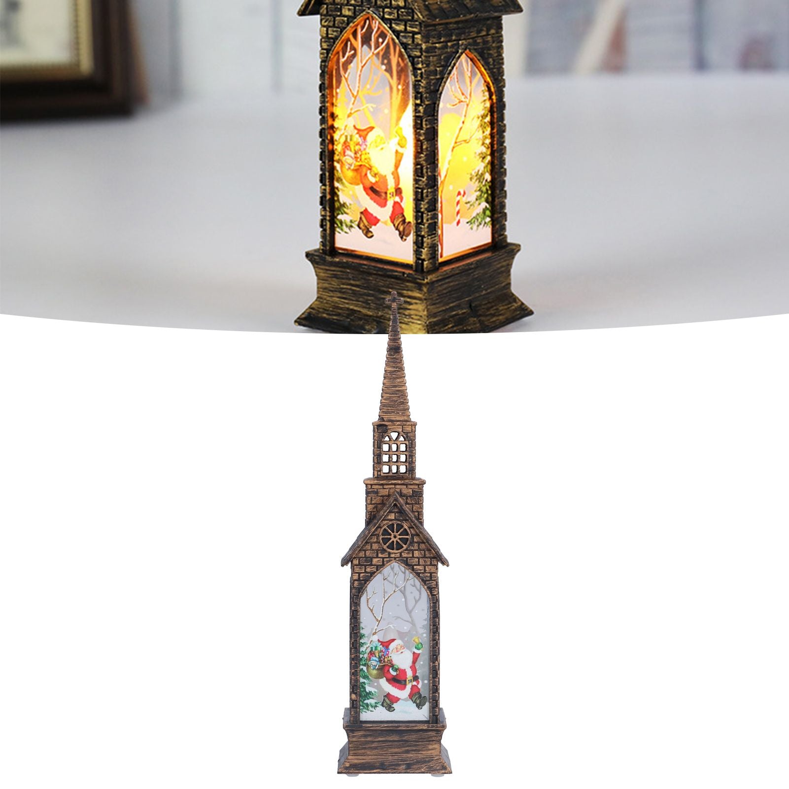 Christmas Lights Lantern Candlestick Christmas Desktop Decoration LED Small Night LightsElder V1294-YM0523-3119210223112