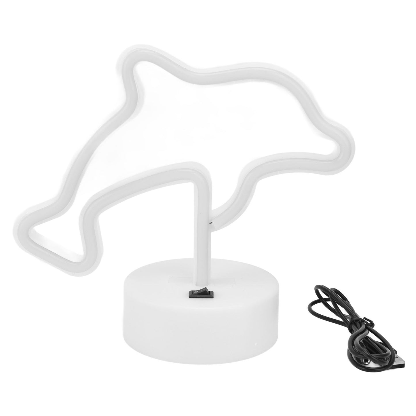 LED Dolphin Neon Light USB Or Battery Powered Unique Room Decoration Accessory with Base V1294-YM0523-3119210225511