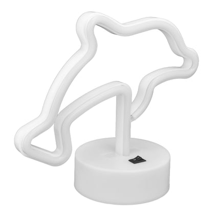 LED Dolphin Neon Light USB Or Battery Powered Unique Room Decoration Accessory with Base V1294-YM0523-3119210225511
