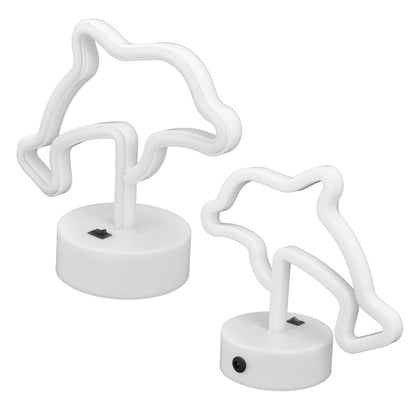 LED Dolphin Neon Light USB Or Battery Powered Unique Room Decoration Accessory with Base V1294-YM0523-3119210225511