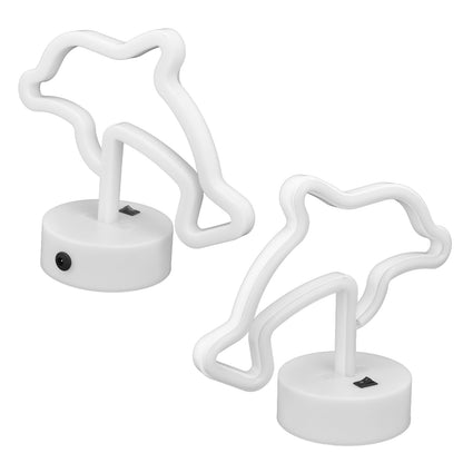 LED Dolphin Neon Light USB Or Battery Powered Unique Room Decoration Accessory with Base V1294-YM0523-3119210225511