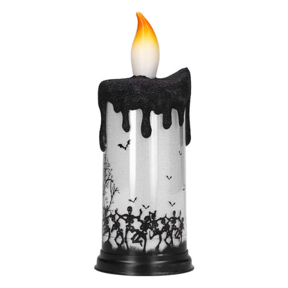 Halloween Snow Globe Candles Light LED Terrorist Decoration Electronic Candle Lamp for Party HolidayDancing V1294-YM0523-3119210233612
