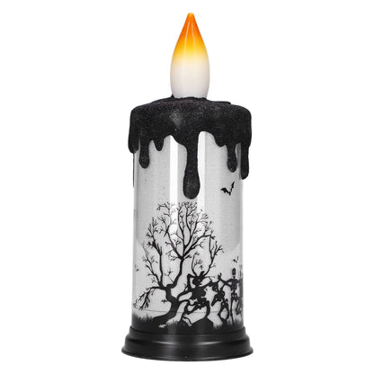 Halloween Snow Globe Candles Light LED Terrorist Decoration Electronic Candle Lamp for Party HolidayDancing V1294-YM0523-3119210233612