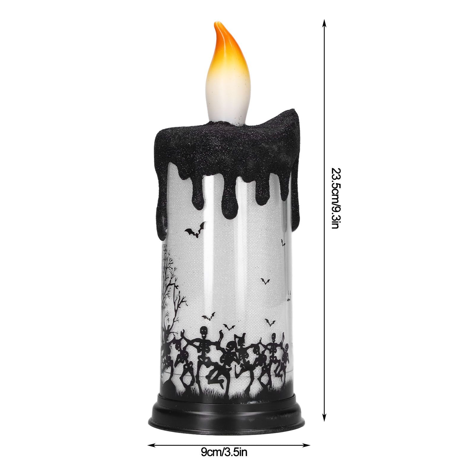Halloween Snow Globe Candles Light LED Terrorist Decoration Electronic Candle Lamp for Party HolidayDancing V1294-YM0523-3119210233612