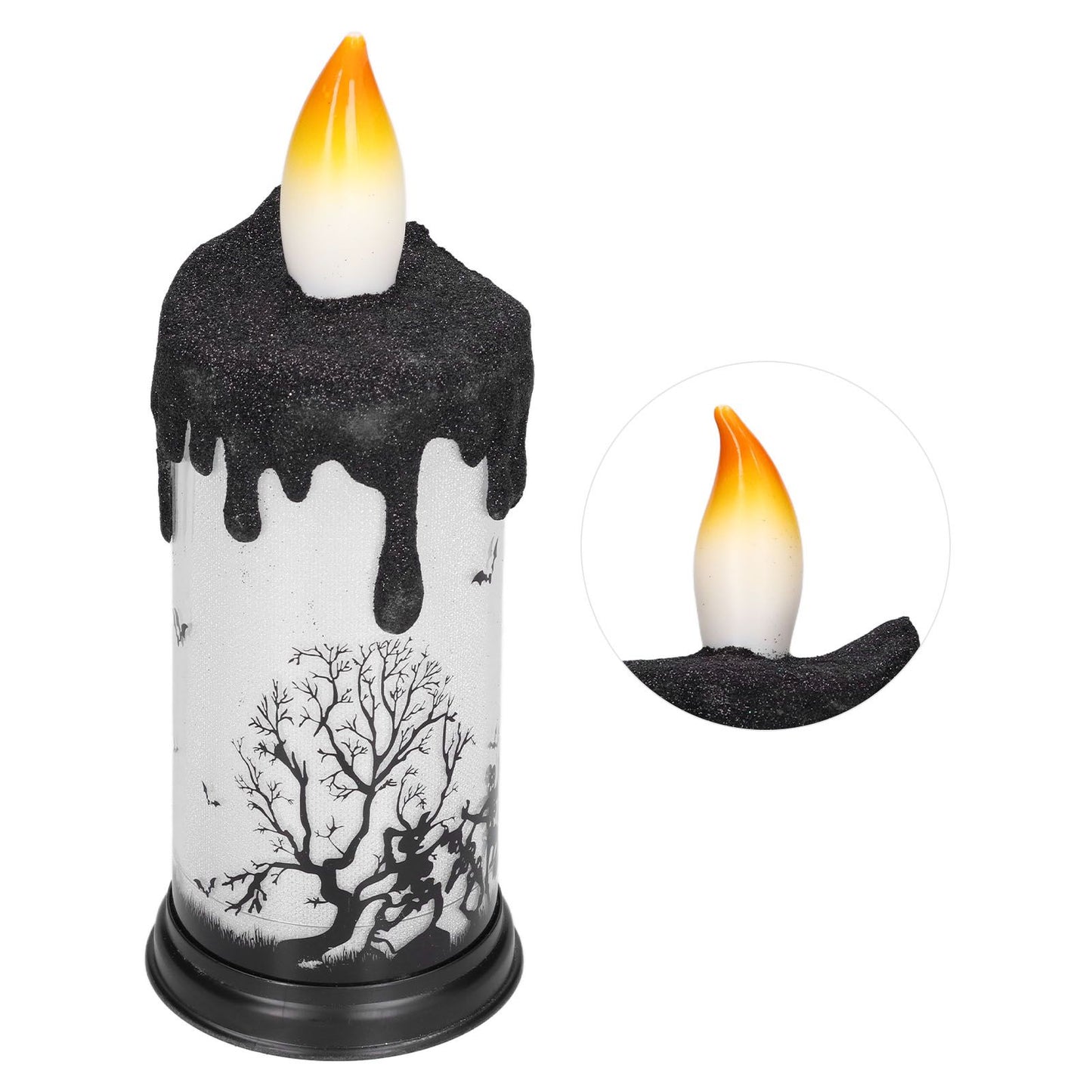 Halloween Snow Globe Candles Light LED Terrorist Decoration Electronic Candle Lamp for Party HolidayDancing V1294-YM0523-3119210233612