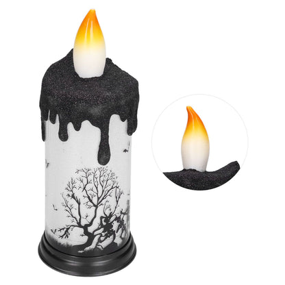 Halloween Snow Globe Candles Light LED Terrorist Decoration Electronic Candle Lamp for Party HolidayDancing V1294-YM0523-3119210233612