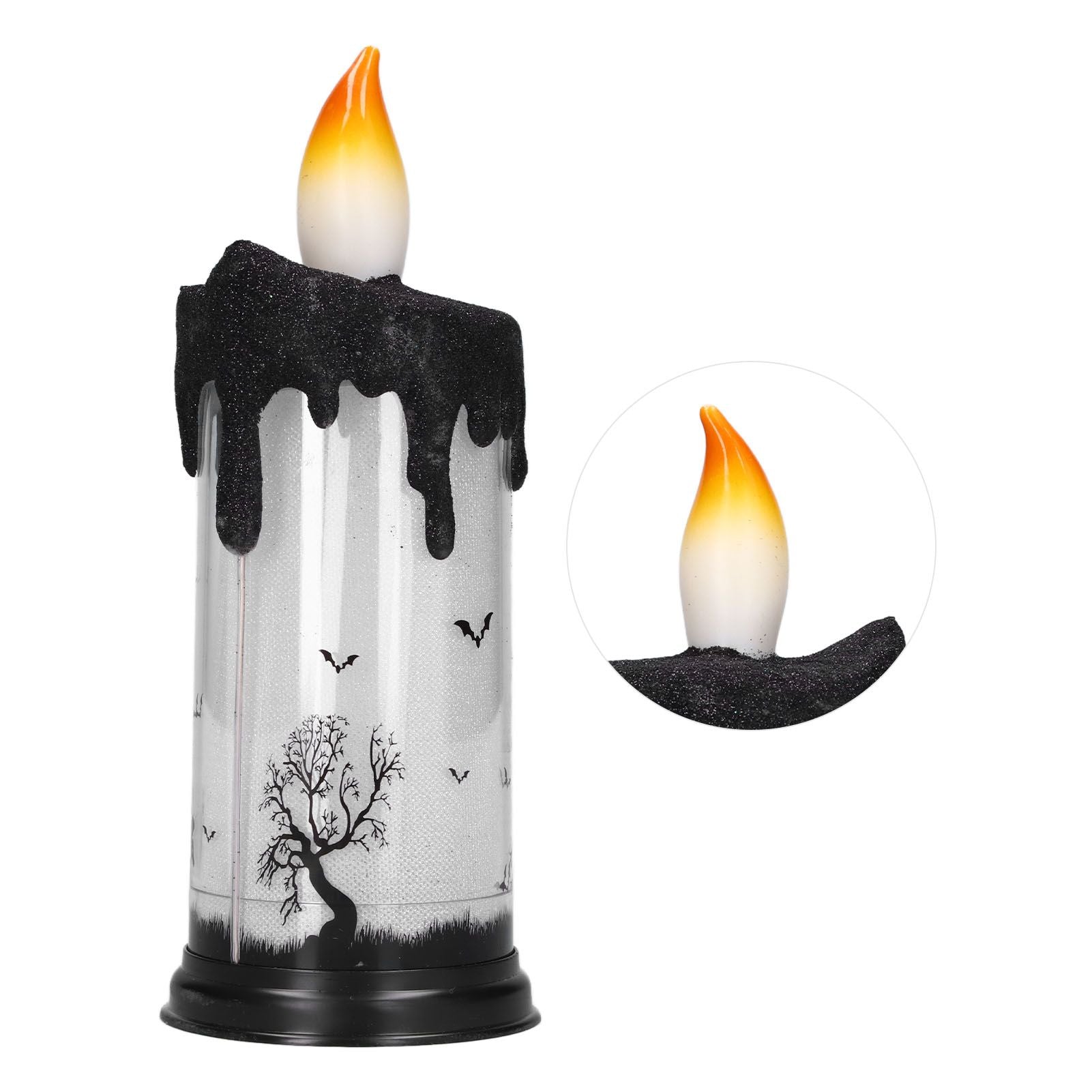 Halloween Snow Globe Candles Light LED Terrorist Decoration Electronic Candle Lamp for Party HolidayDancing V1294-YM0523-3119210233612