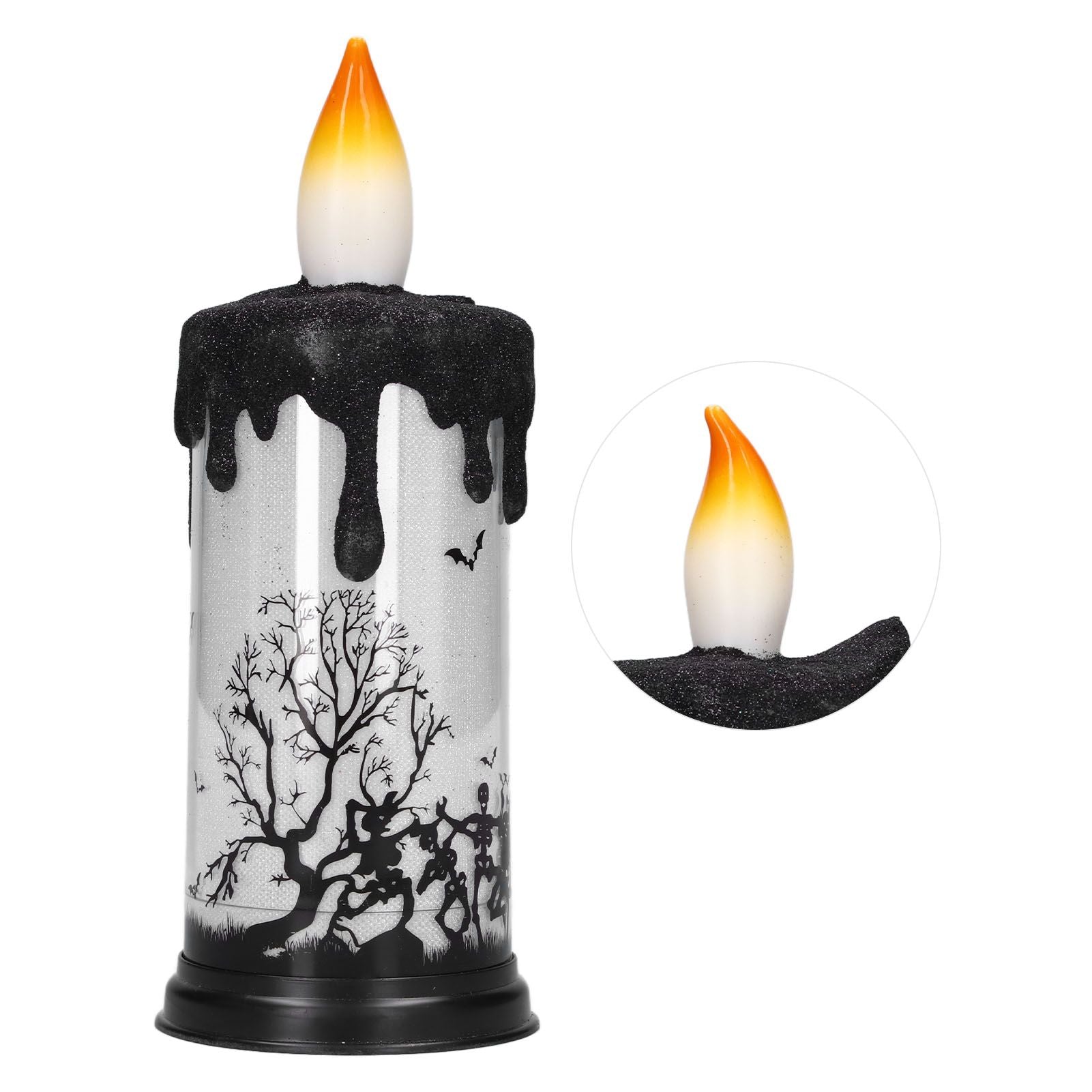 Halloween Snow Globe Candles Light LED Terrorist Decoration Electronic Candle Lamp for Party HolidayDancing V1294-YM0523-3119210233612