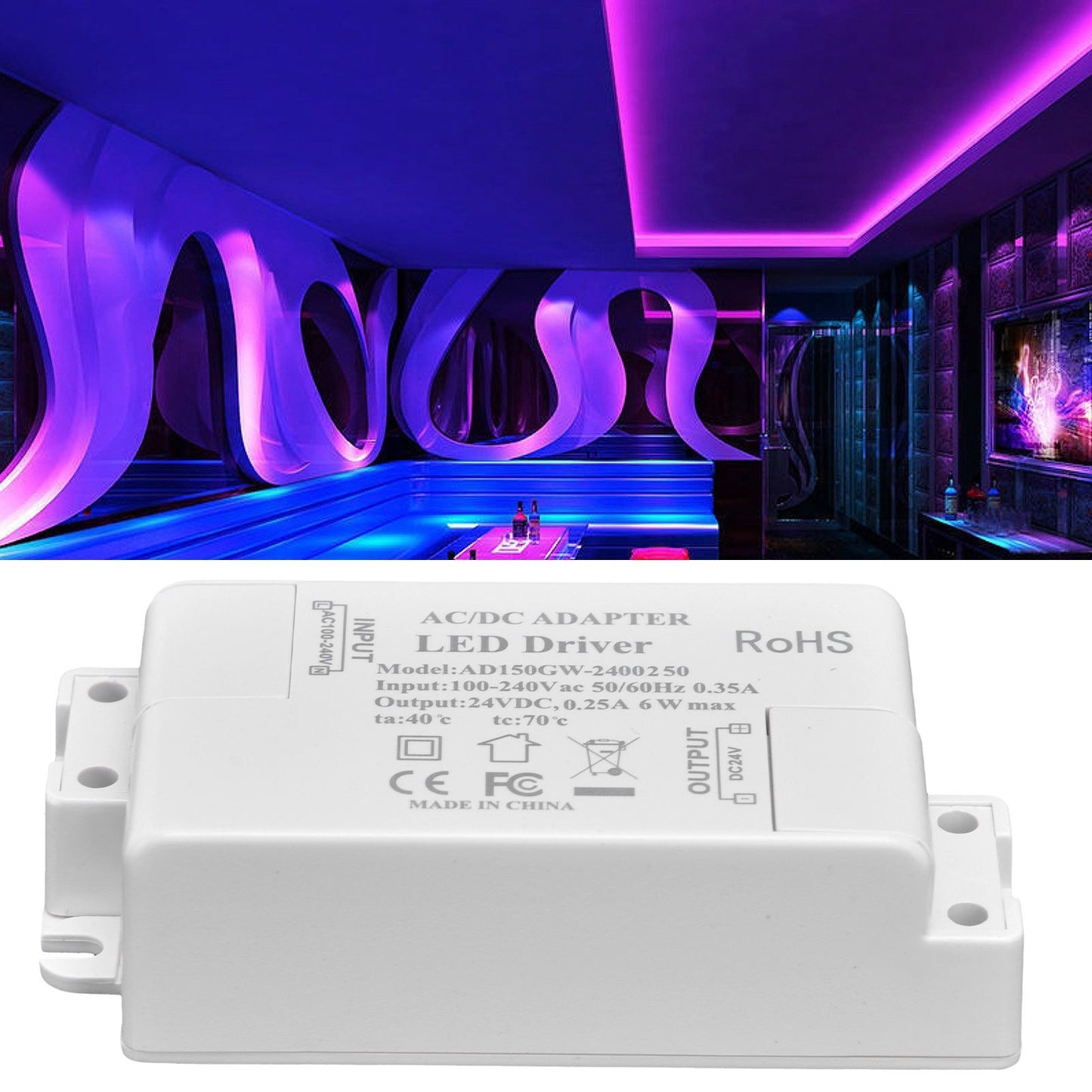 LED Driver AC and DC Waterproof Power Supply Transformer Driver for Low Voltage LED Lamps V1294-YM0523-3119210236711
