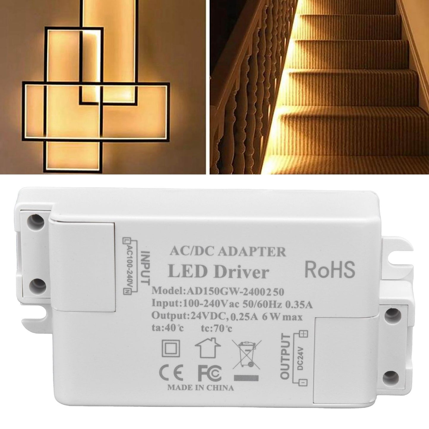LED Driver AC and DC Waterproof Power Supply Transformer Driver for Low Voltage LED Lamps V1294-YM0523-3119210236711