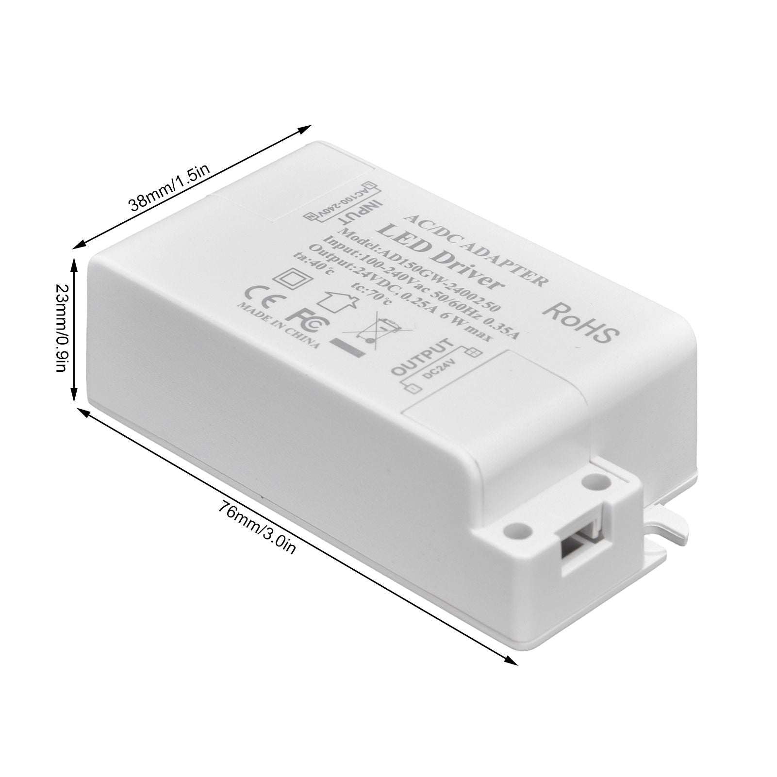 LED Driver AC and DC Waterproof Power Supply Transformer Driver for Low Voltage LED Lamps V1294-YM0523-3119210236711