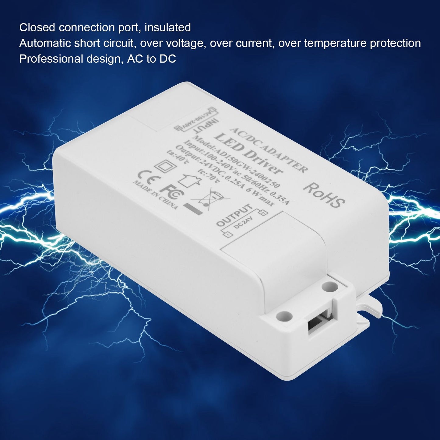 LED Driver AC and DC Waterproof Power Supply Transformer Driver for Low Voltage LED Lamps V1294-YM0523-3119210236711