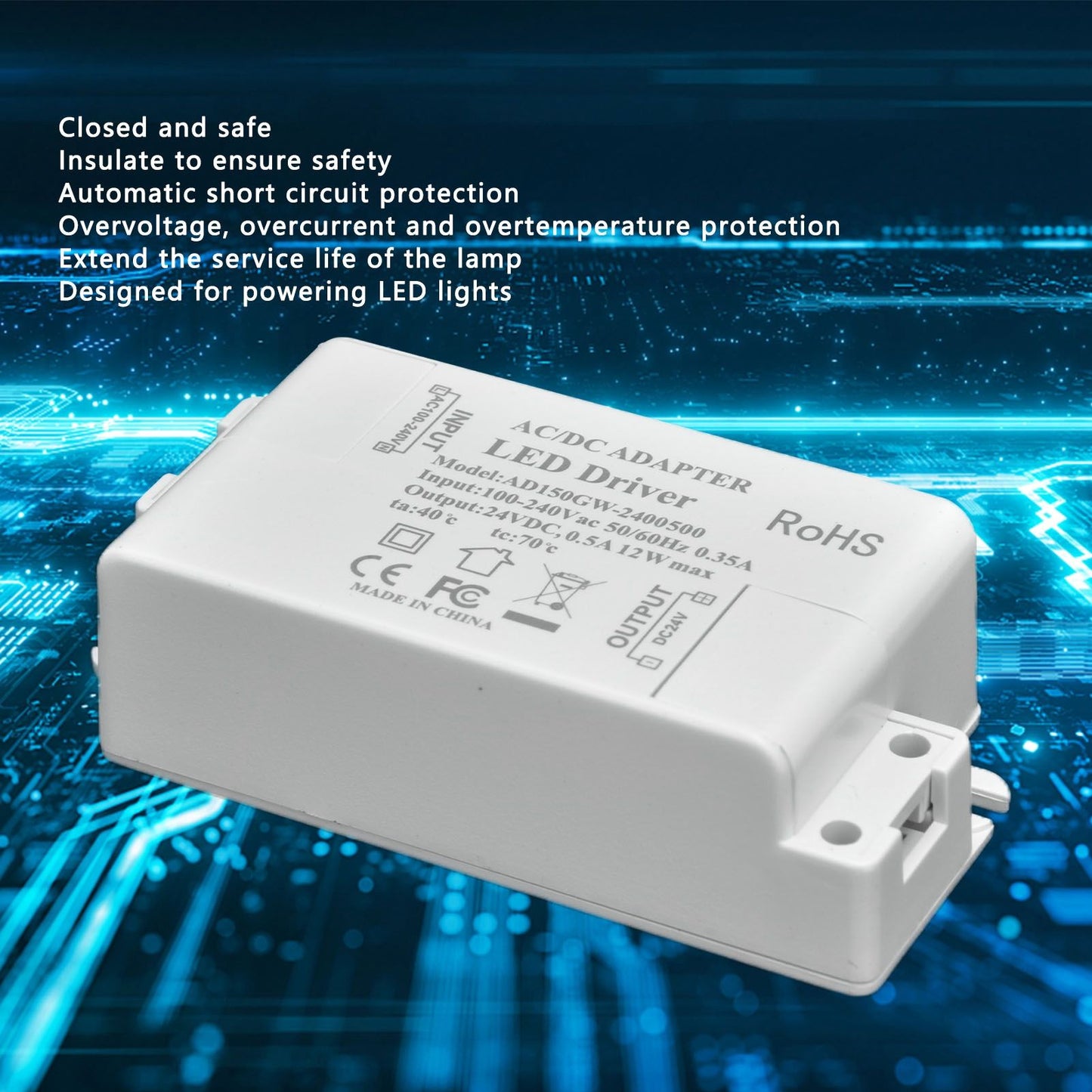 12W LED Driver Low Voltage Constant Current LED Power Supply Transformer for LED Lights V1294-YM0523-3119210237111