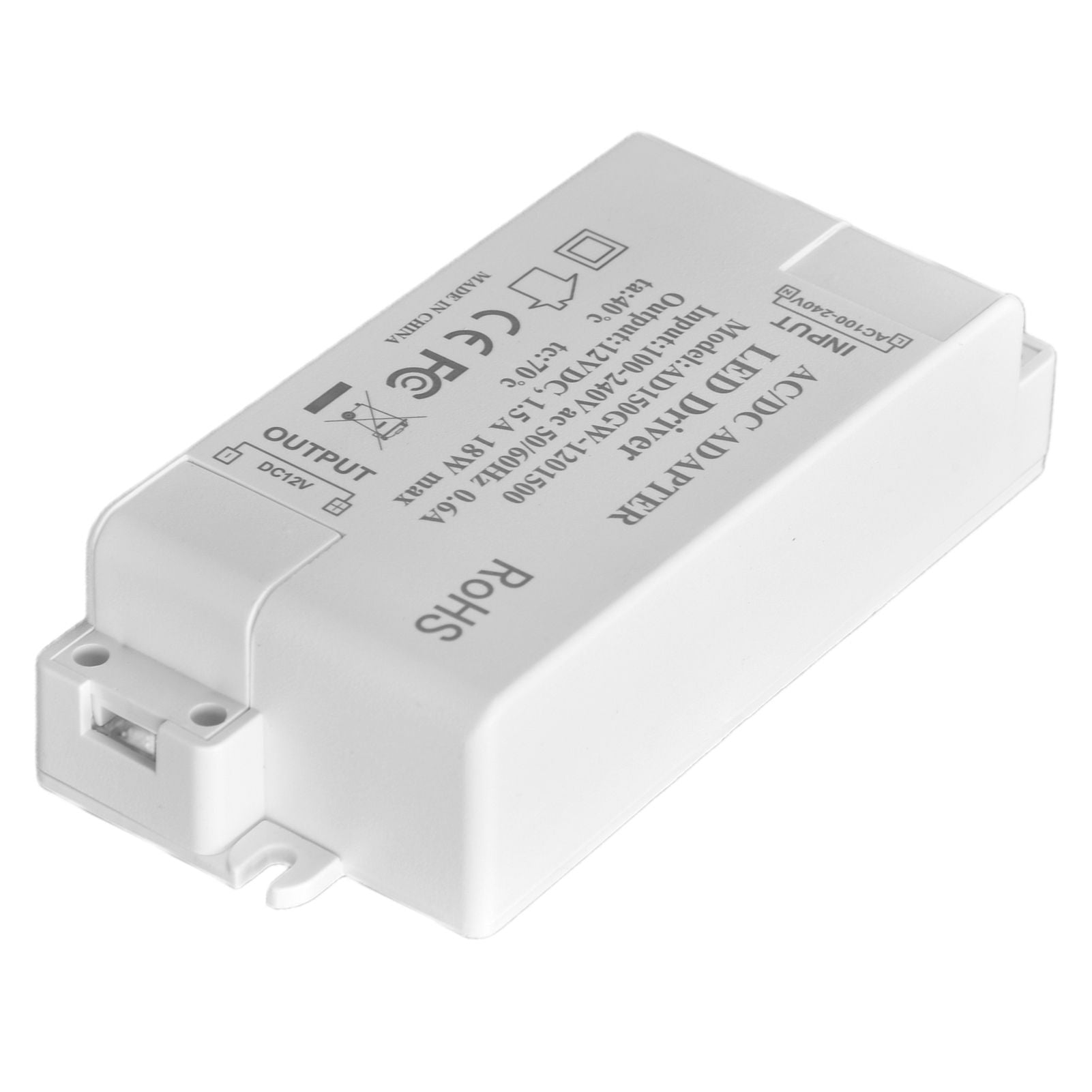 LED Driver 18W Power Supply Transformer AC100-240V to DC12V 1.5A Output for LED Light Desk Lamp Outdoor Light V1294-YM0523-3119210238211