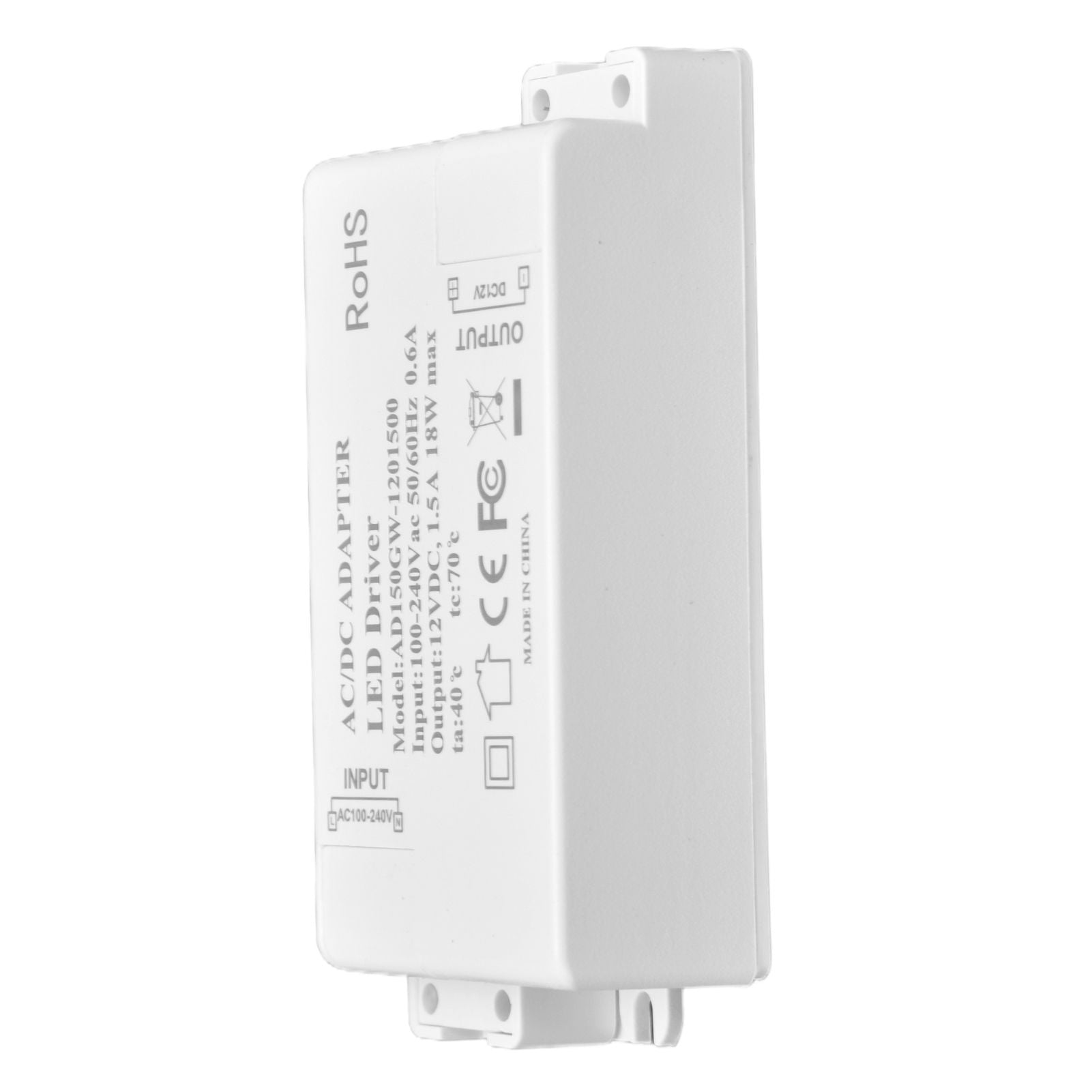 LED Driver 18W Power Supply Transformer AC100-240V to DC12V 1.5A Output for LED Light Desk Lamp Outdoor Light V1294-YM0523-3119210238211