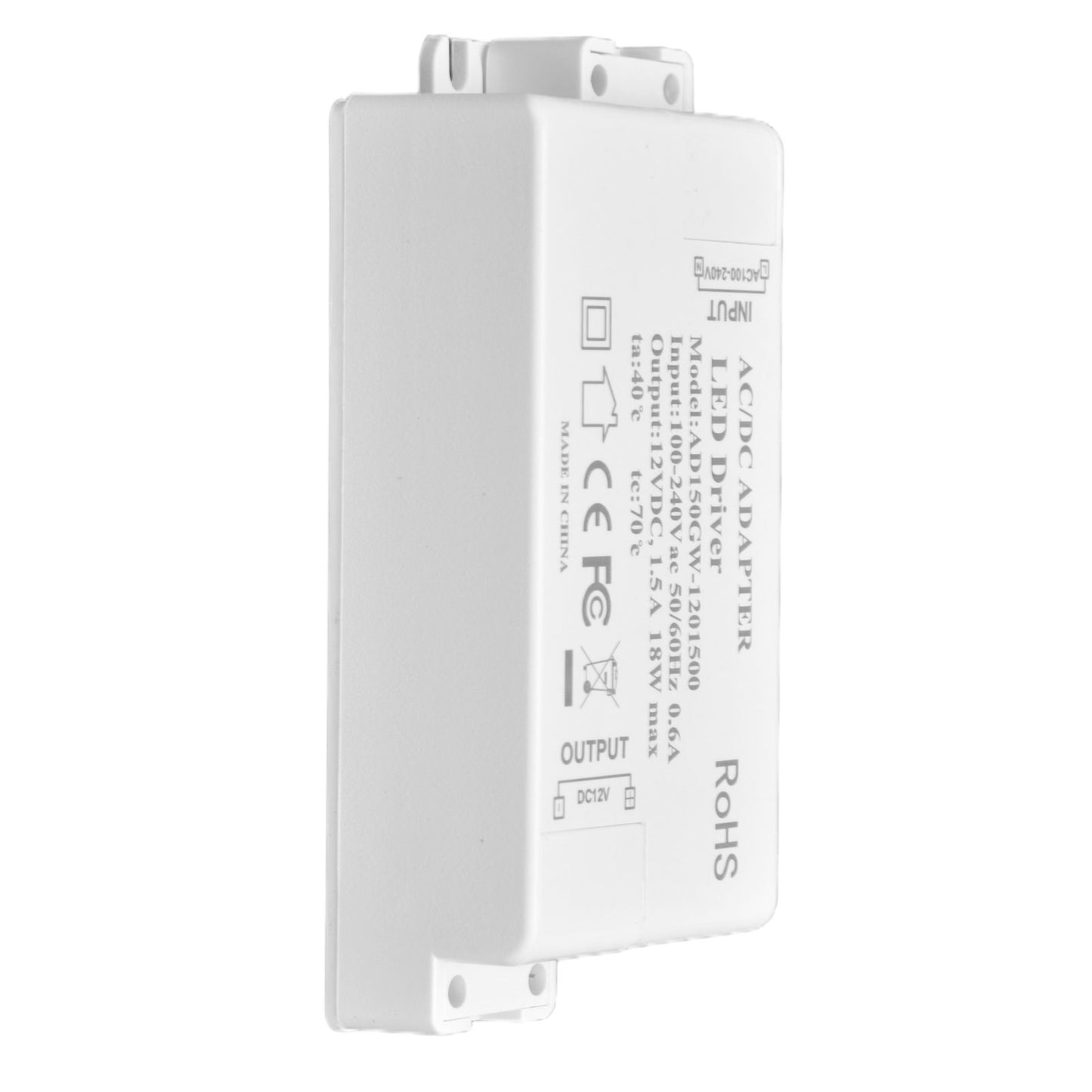 LED Driver 18W Power Supply Transformer AC100-240V to DC12V 1.5A Output for LED Light Desk Lamp Outdoor Light V1294-YM0523-3119210238211