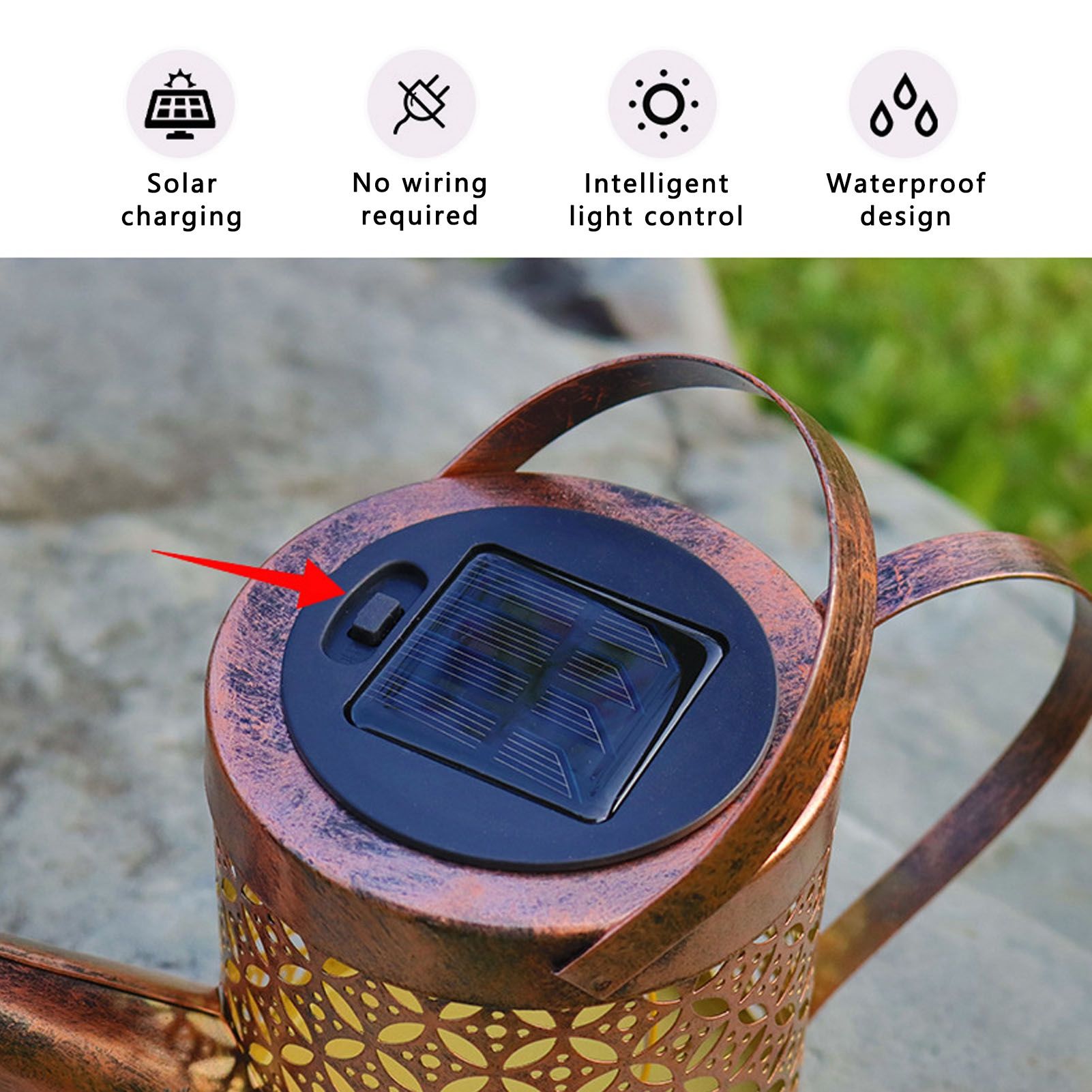 Solar Kettle Lawn Light Beautiful Convenient Solar Watering Can Lights for Garden Yard Decoration V1294-YM0523-3119210241311