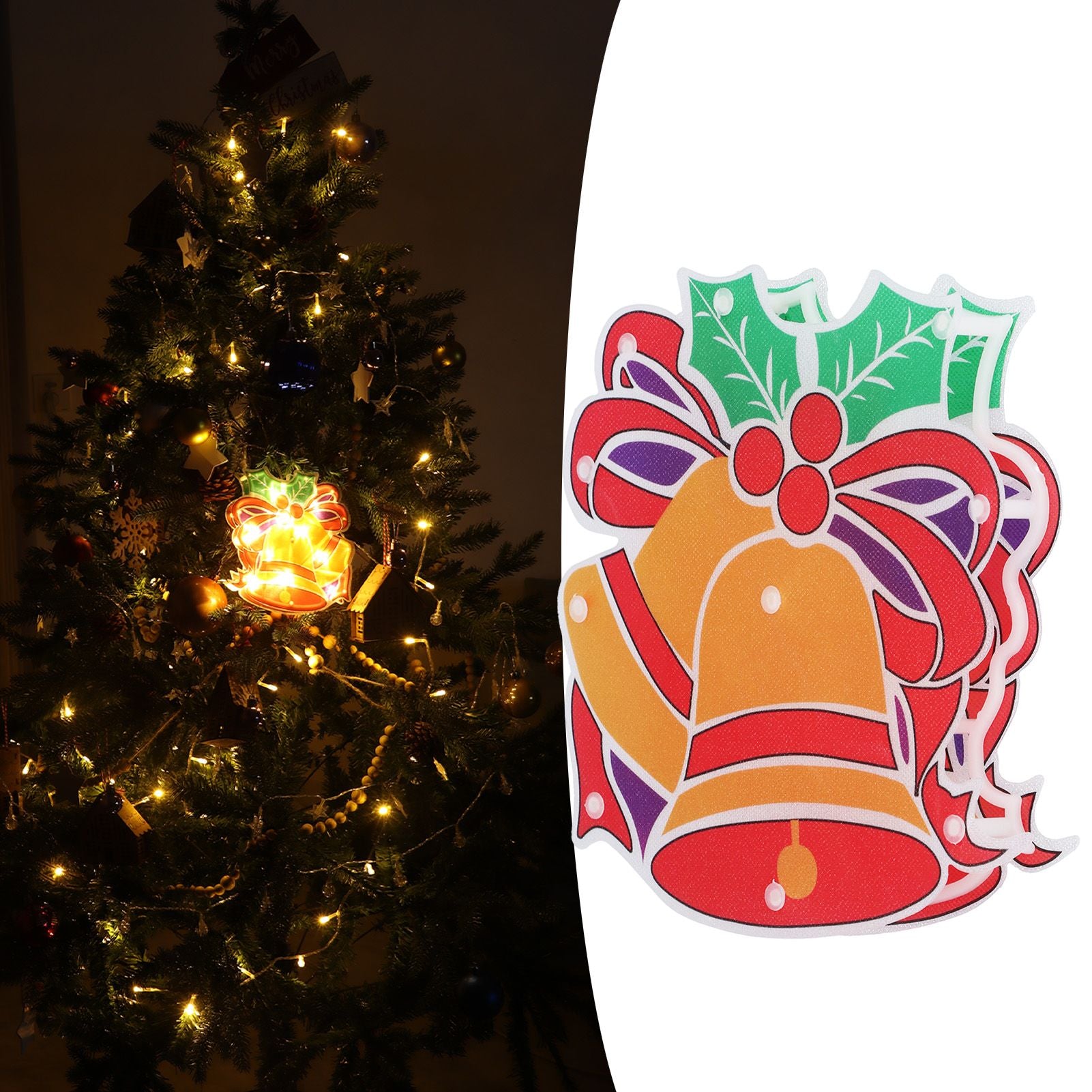 LED Christmas Decoration Lights Battery Powered Window Hanging Decor with Suction Cup for Christmas Party V1294-YM0523-3119210242211