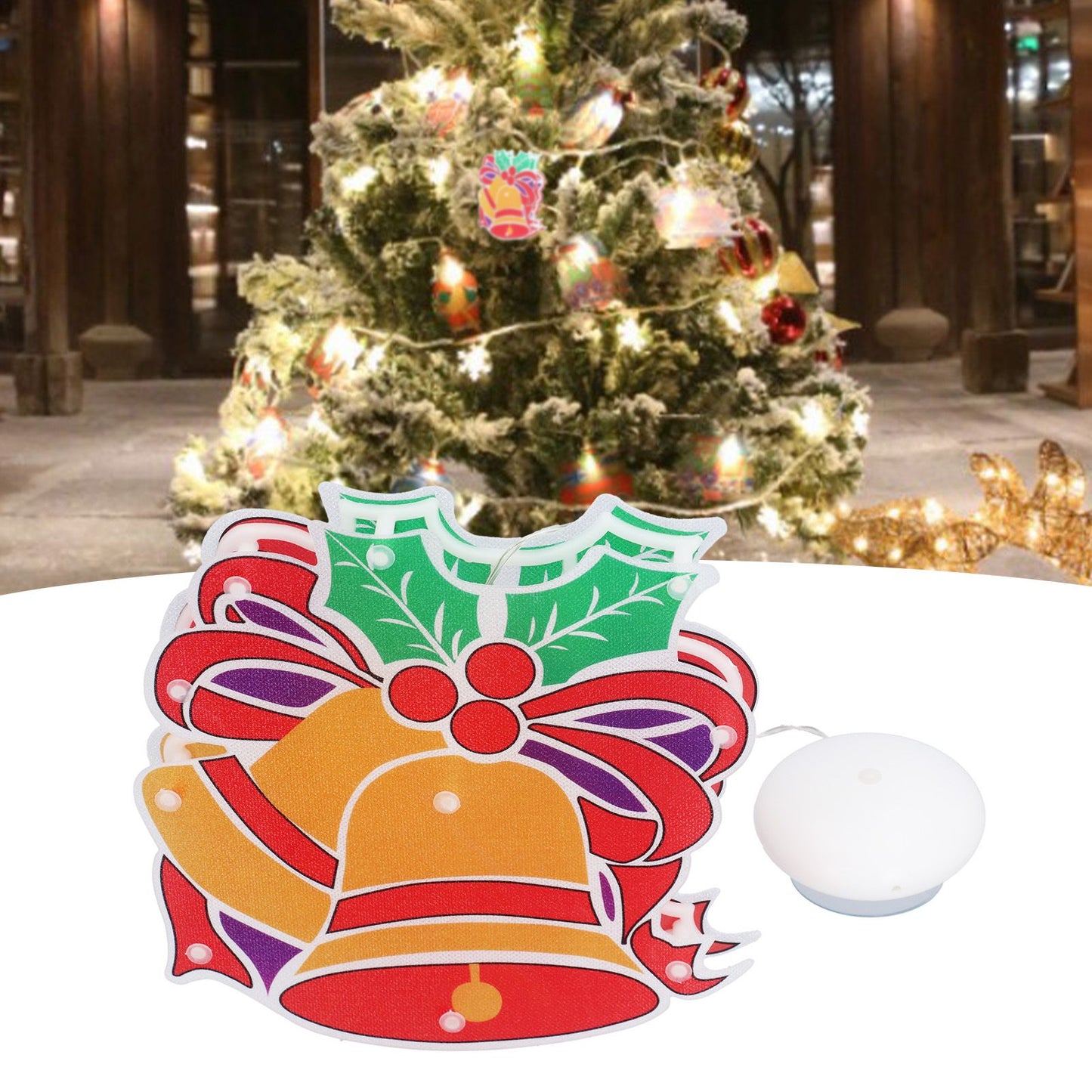 LED Christmas Decoration Lights Battery Powered Window Hanging Decor with Suction Cup for Christmas Party V1294-YM0523-3119210242211