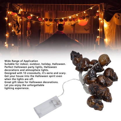 Ghost Skull Lantern LED Lighted Halloween String Lights for Indoor Outdoor Party Yard Patio Tree V1294-YM0523-3119210243311