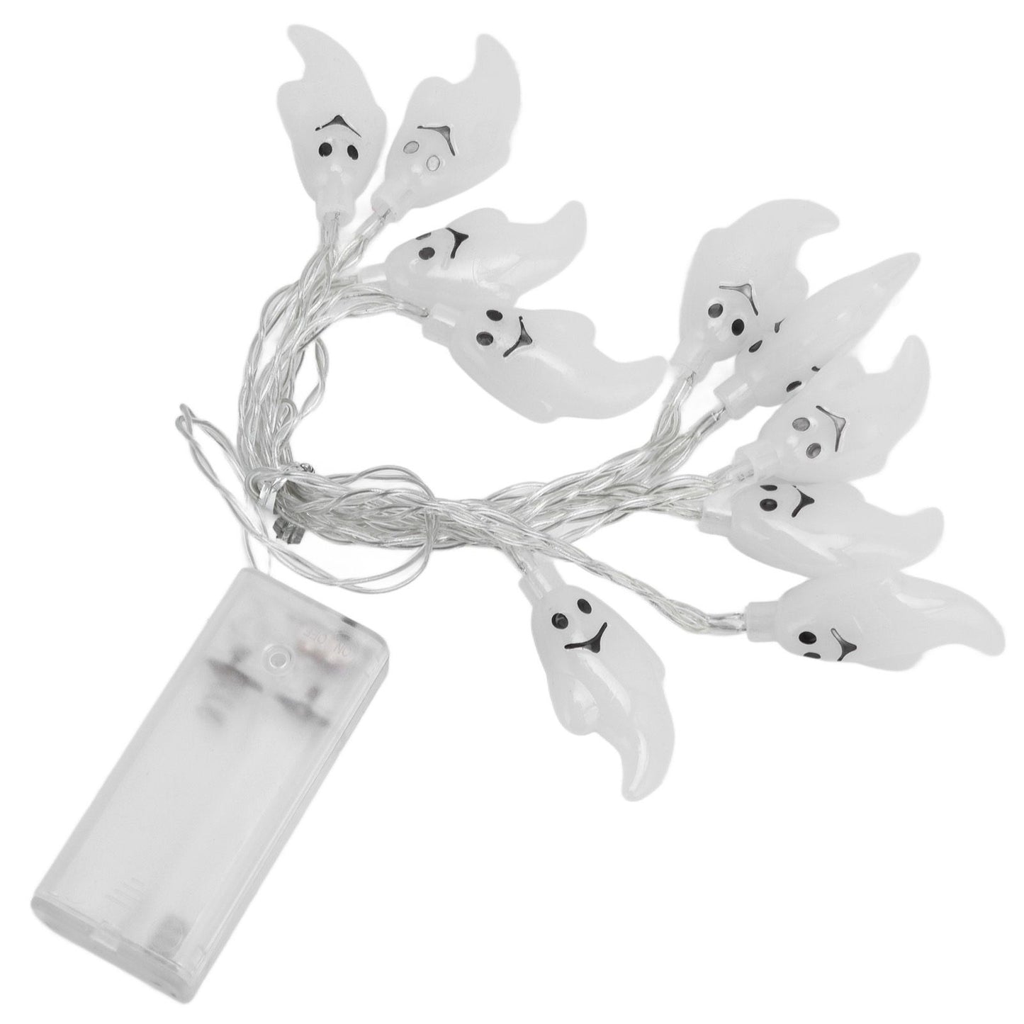 Halloween String Lights 10LED Battery Powered Decorative Ghost String Lamps for Indoor Outdoor Party V1294-YM0523-3119210243611