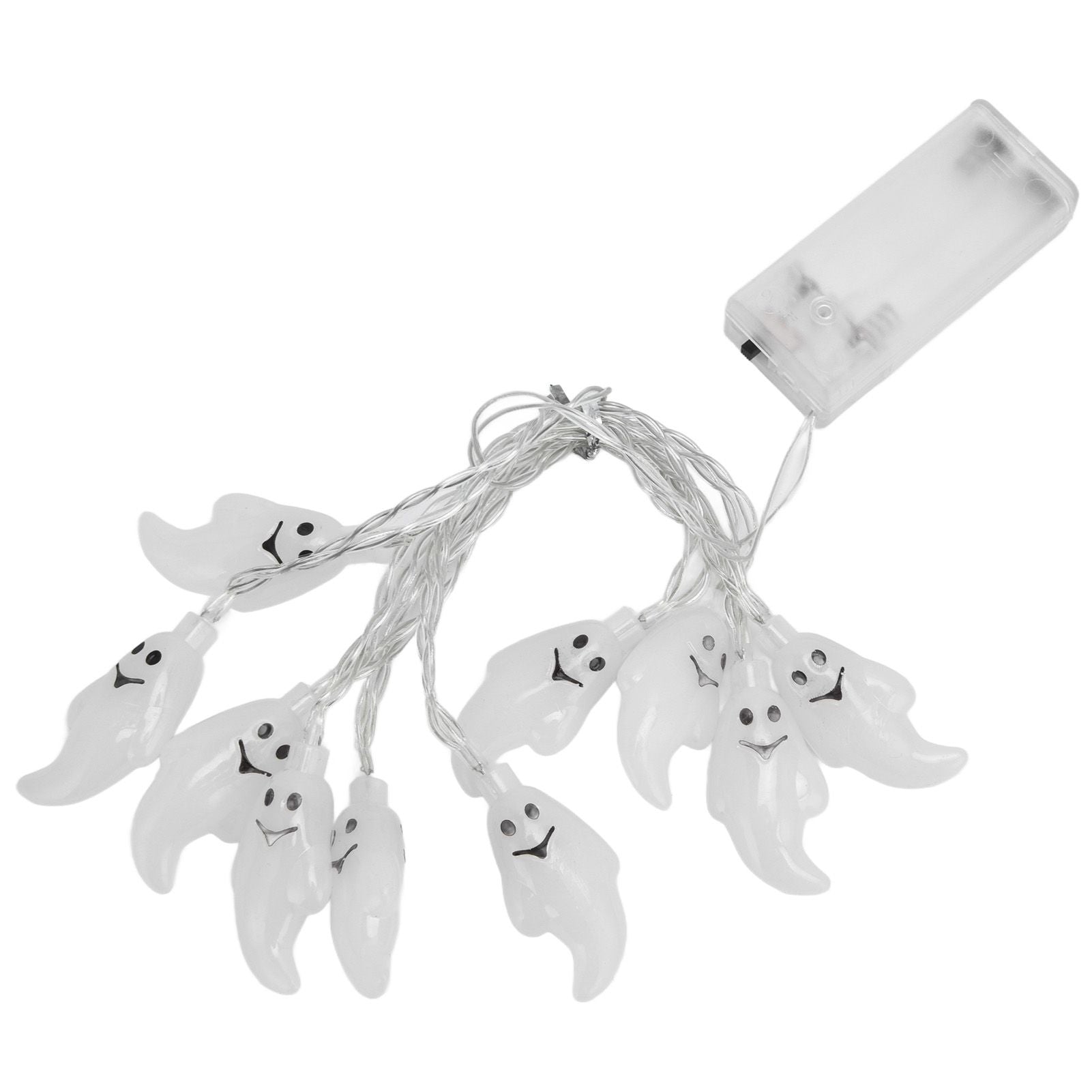 Halloween String Lights 10LED Battery Powered Decorative Ghost String Lamps for Indoor Outdoor Party V1294-YM0523-3119210243611