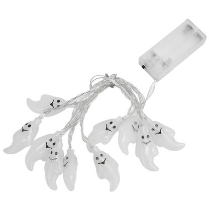 Halloween String Lights 10LED Battery Powered Decorative Ghost String Lamps for Indoor Outdoor Party V1294-YM0523-3119210243611