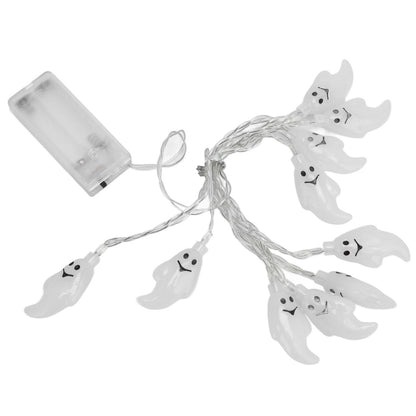 Halloween String Lights 10LED Battery Powered Decorative Ghost String Lamps for Indoor Outdoor Party V1294-YM0523-3119210243611