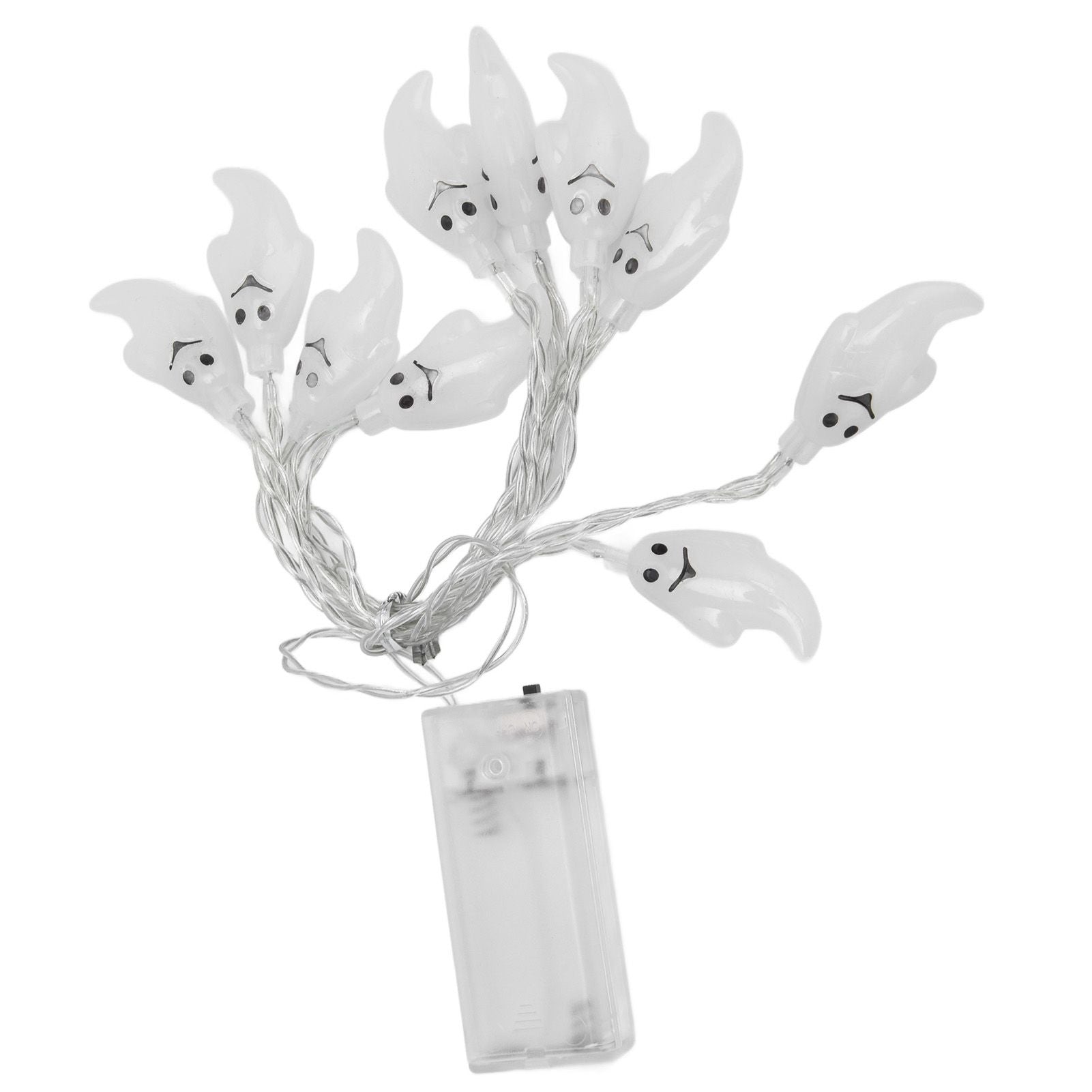 Halloween String Lights 10LED Battery Powered Decorative Ghost String Lamps for Indoor Outdoor Party V1294-YM0523-3119210243611