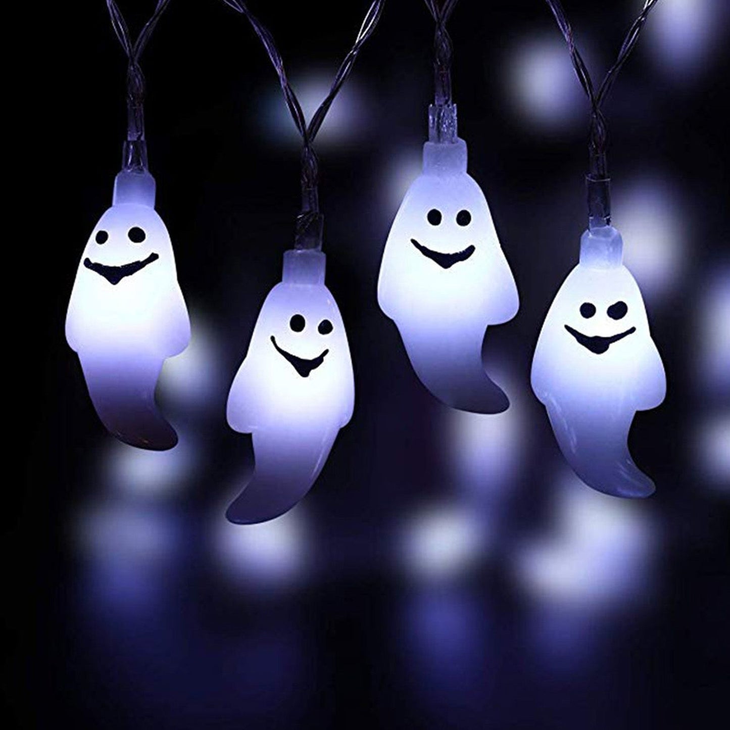 Halloween String Lights 10LED Battery Powered Decorative Ghost String Lamps for Indoor Outdoor Party V1294-YM0523-3119210243611