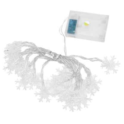LED Snowflake Light String 20LED Battery Operated LED String Lights for Holiday Xmas Indoor Outdoor Party V1294-YM0523-3119210243811