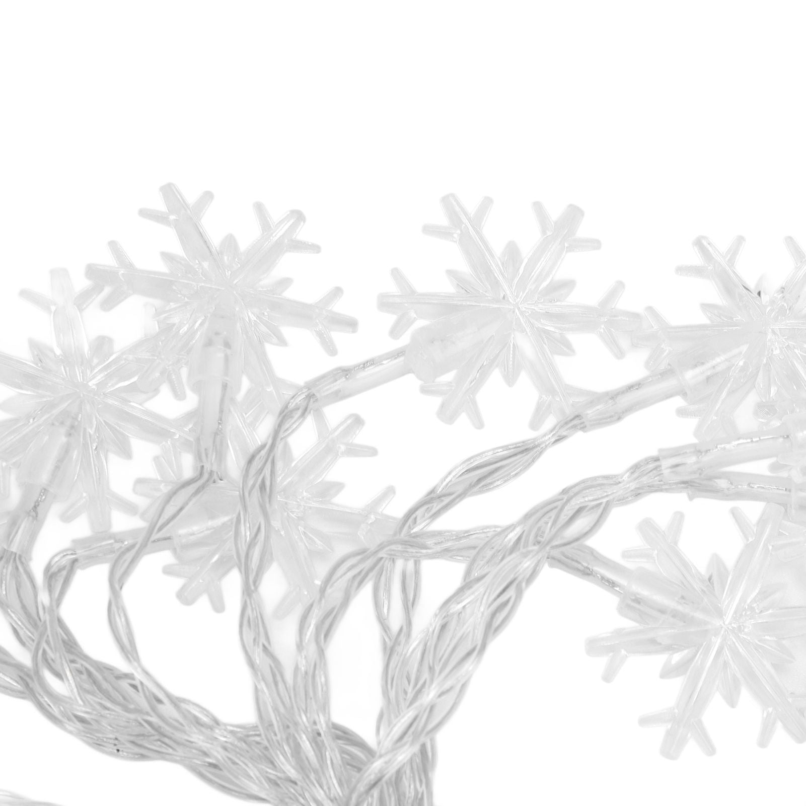 LED Snowflake Light String 20LED Battery Operated LED String Lights for Holiday Xmas Indoor Outdoor Party V1294-YM0523-3119210243811