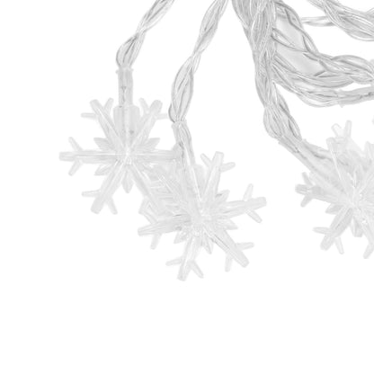 LED Snowflake Light String 20LED Battery Operated LED String Lights for Holiday Xmas Indoor Outdoor Party V1294-YM0523-3119210243811