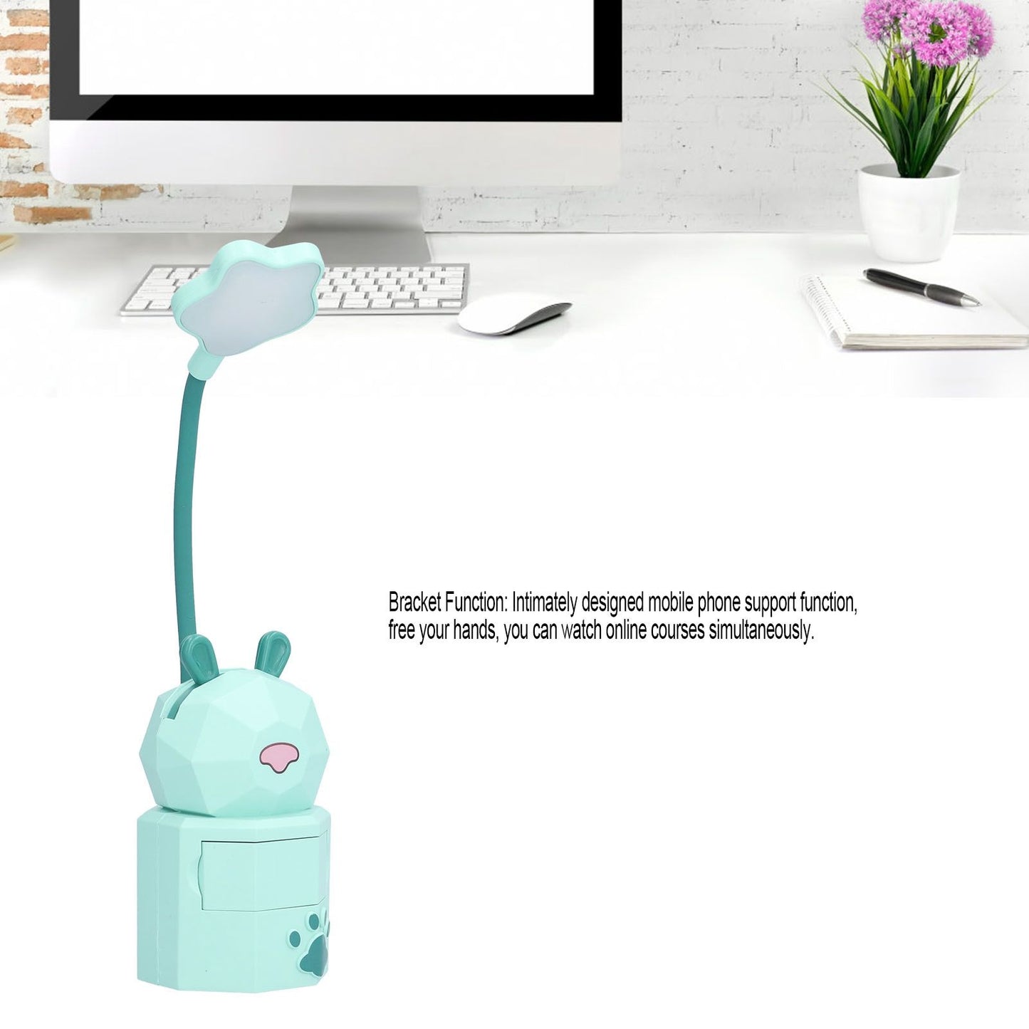 LED Desk Lamp Cartoon Desk Light USB Charging Warm White Light Easy to Operate Student Dormitory Reading V1294-YM0523-3119210244212