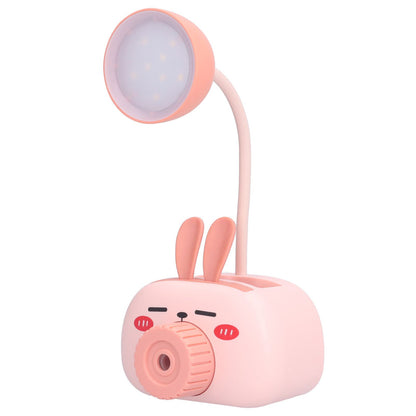 LED Folding Desk Lamp Cartoon Animal Multifunction Table Lamp Pen Holder Pencil Sharpener for Home OfficePink V1294-YM0523-3119210244313