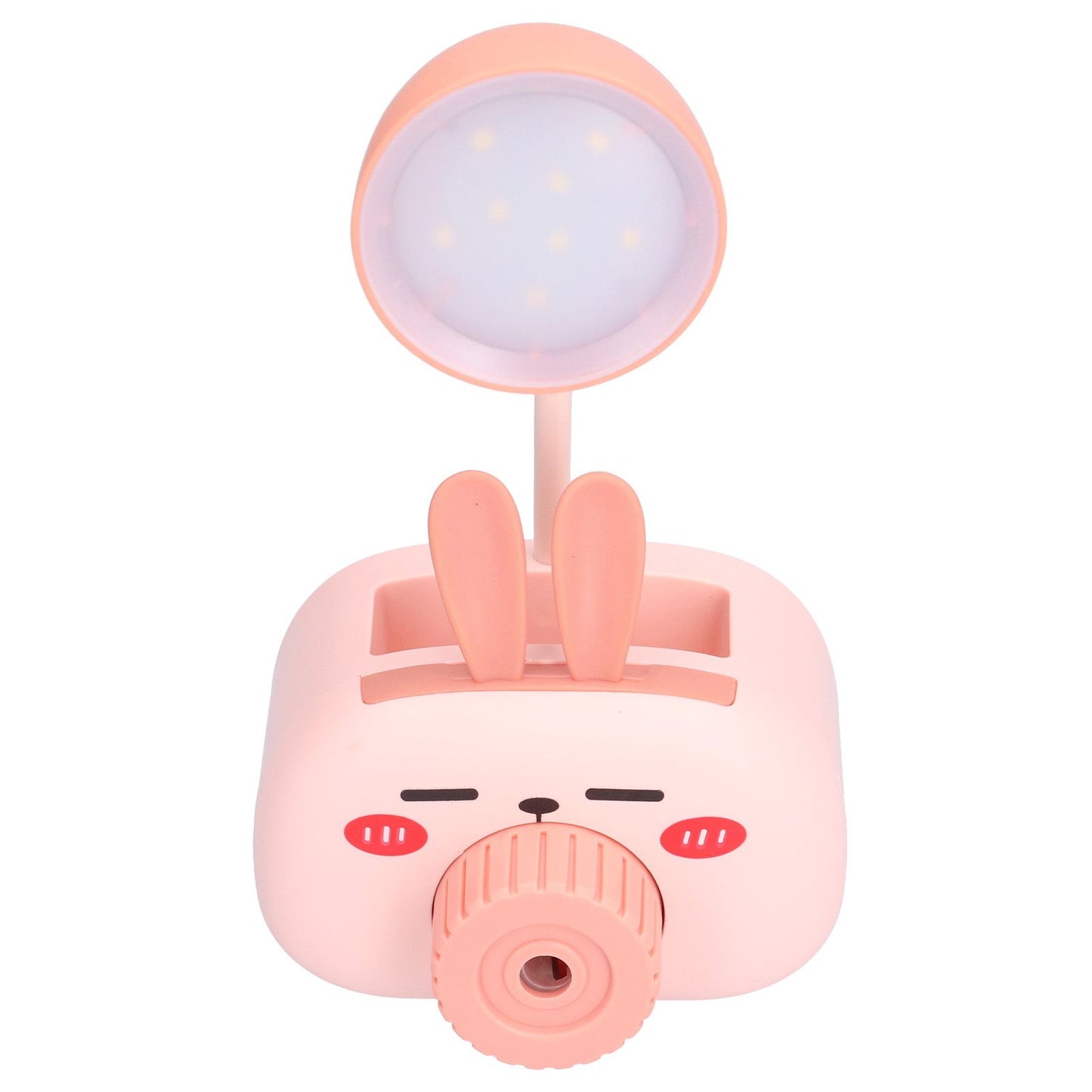 LED Folding Desk Lamp Cartoon Animal Multifunction Table Lamp Pen Holder Pencil Sharpener for Home OfficePink V1294-YM0523-3119210244313