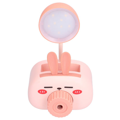 LED Folding Desk Lamp Cartoon Animal Multifunction Table Lamp Pen Holder Pencil Sharpener for Home OfficePink V1294-YM0523-3119210244313