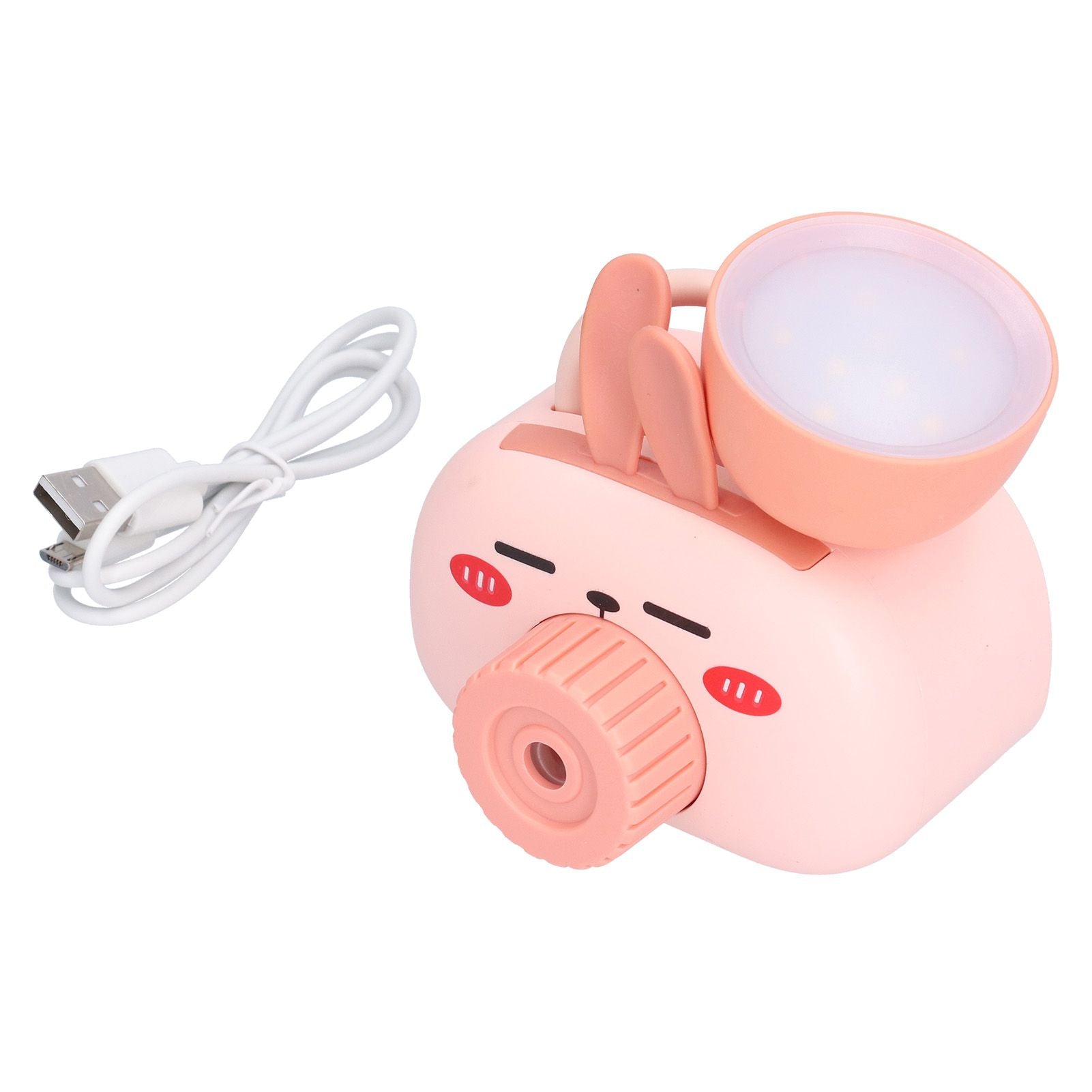 LED Folding Desk Lamp Cartoon Animal Multifunction Table Lamp Pen Holder Pencil Sharpener for Home OfficePink V1294-YM0523-3119210244313