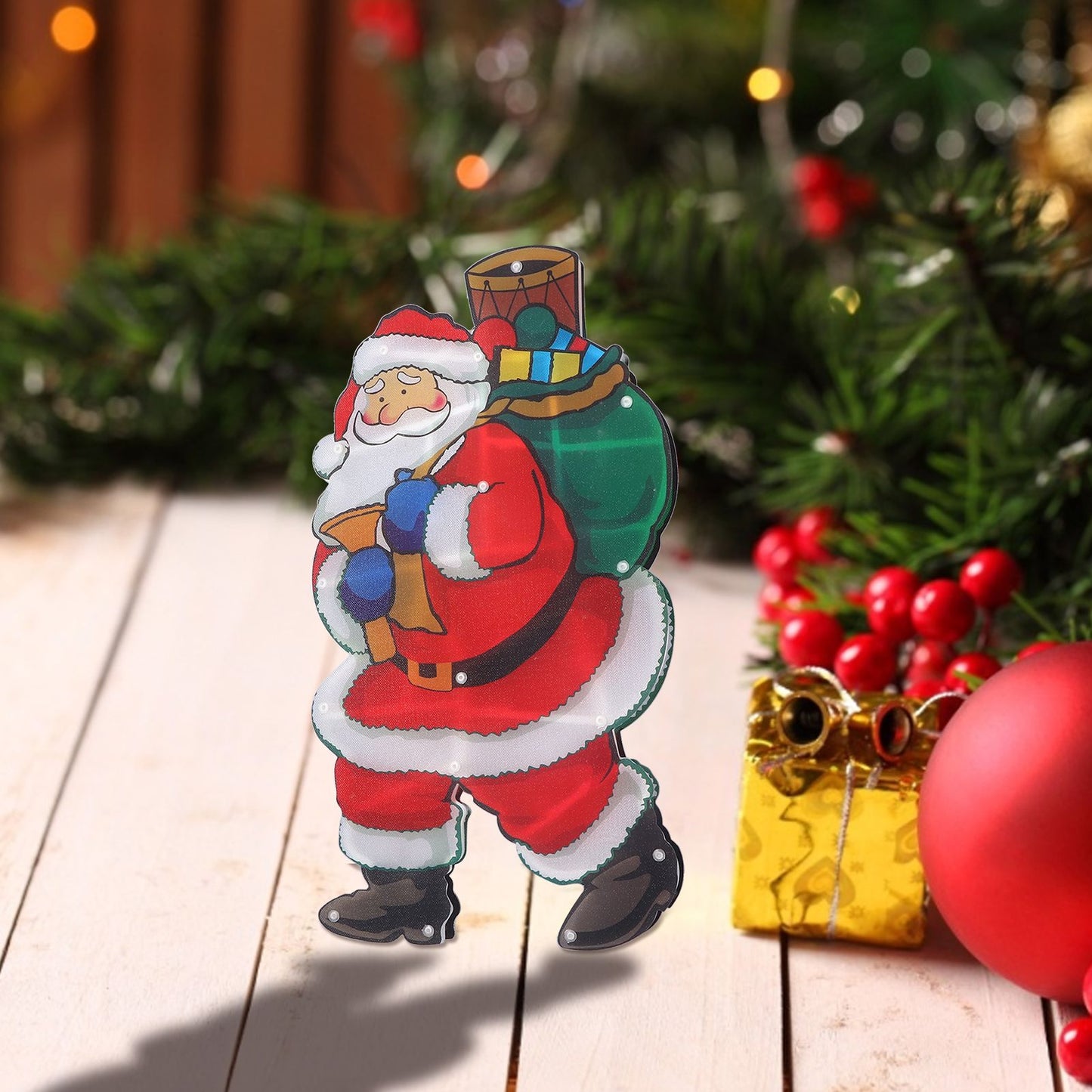LED Santa Decoration Lights Window Battery Powered LED Christmas Cup Pendant Lights with Suction Cup V1294-YM0523-3119210246811