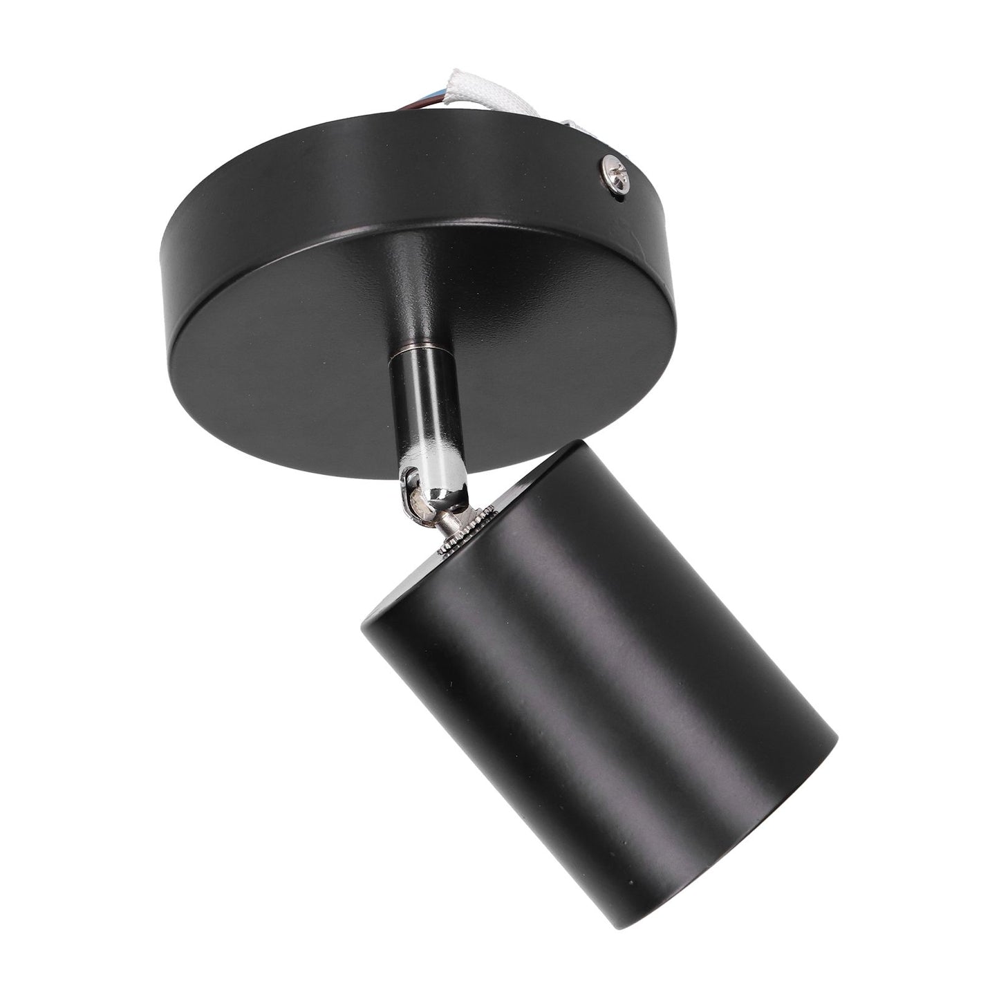 GU10 Spotlight Base Single Head Wrought Iron Adjustable Track Light Holder for Bedroom Shopping Mall V1294-YM0523-3119210250711
