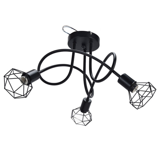3 Heads Pendant Light Hollow Iron Ceiling Lamp Base for Bedroom Dining Room Living Room for E14 Bulb 85-265V V1294-YM0523-3119210252211