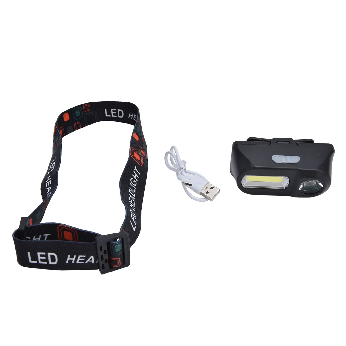 LED Headlamp USB Rechargeable Mini Adjustable Head Flashlight for Camping Hiking Outdoor V1294-YM0523-3119210253111