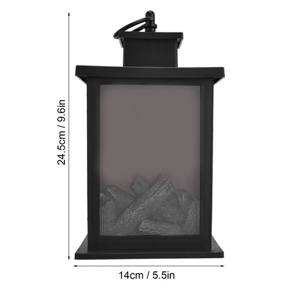 Fireplace Lantern LED Portable Hanging Handle Simulation Decoration Survival Kit Warm Light V1294-YM0523-3119210254711