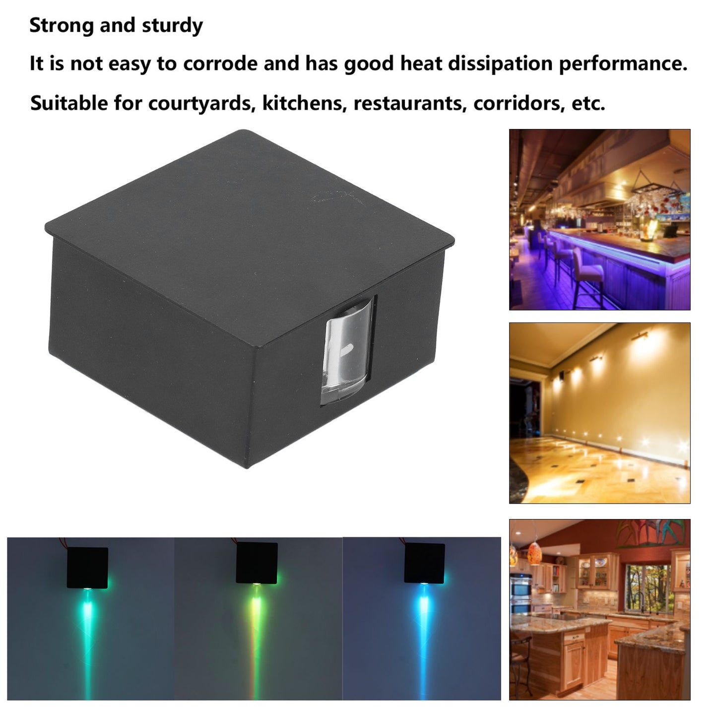 RGB Remote Control Wall Lamp 3W LED Modern Decorative Light for Living Room Hotel Villa KTV V1294-YM0523-3119210255611