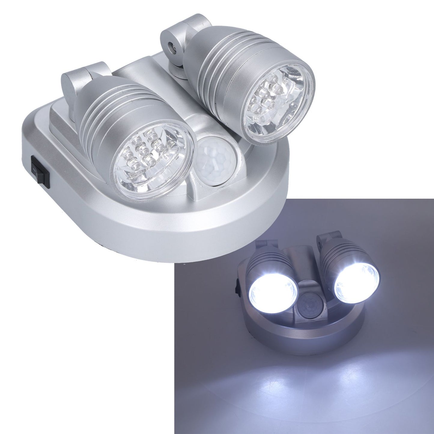Adjustable Sensor Light Double Head Infrared Induction Motion Sensor Lamp LED Night Light V1294-YM0523-3119210255811
