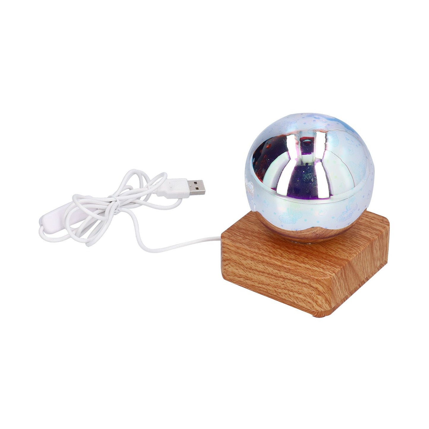 LED Night Light USB Interface Glass Ball Projection Lamp RGB Table Decoration for Home V1294-YM0523-3119210256011