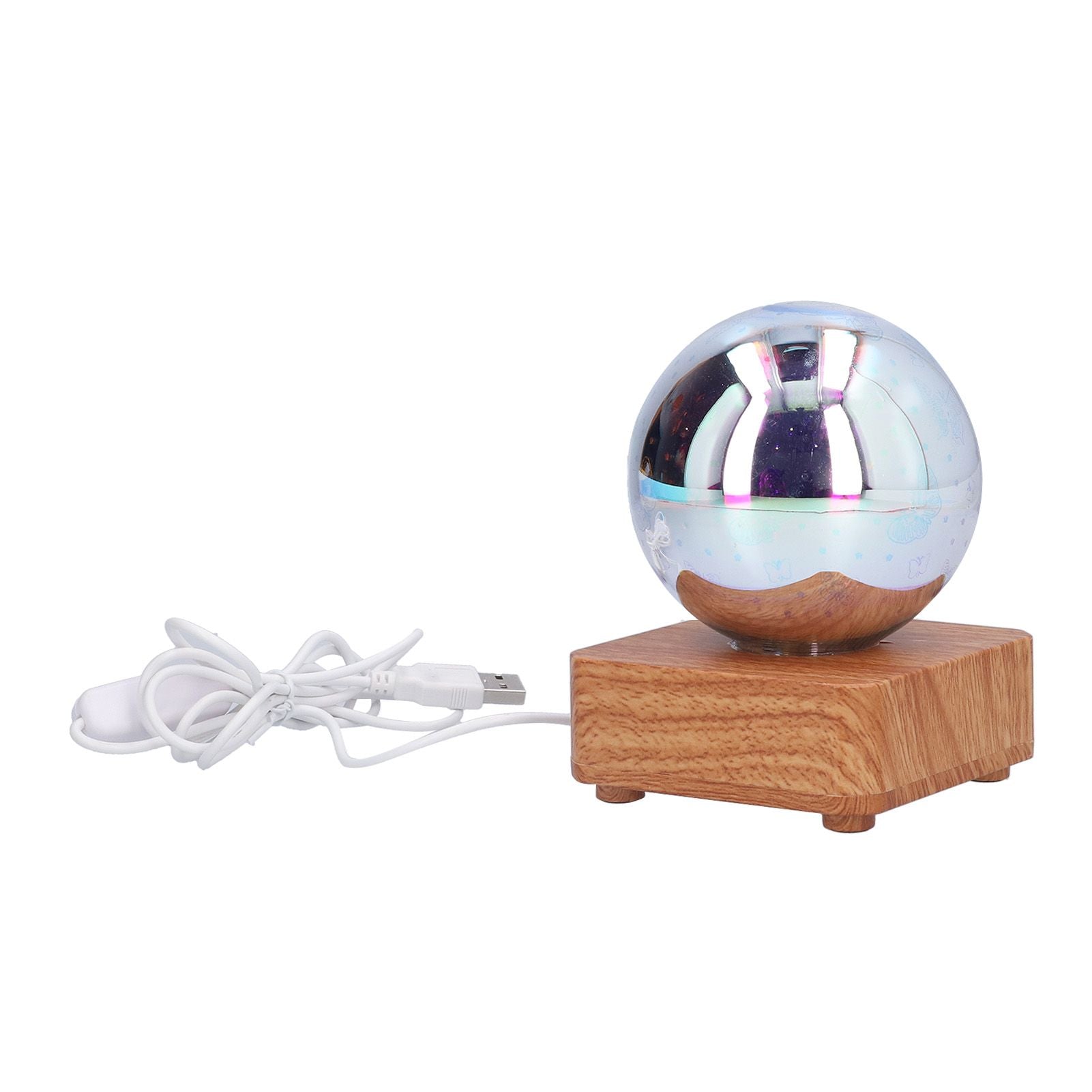 LED Night Light USB Interface Glass Ball Projection Lamp RGB Table Decoration for Home V1294-YM0523-3119210256011